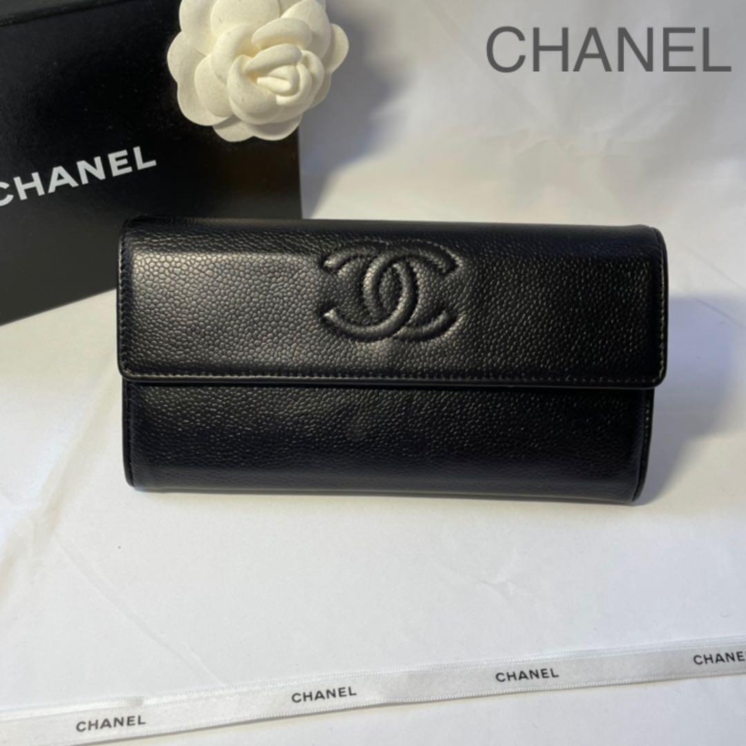 CHANEL シャネル　キャビアスキン　デカココ　コインケース　カードケース