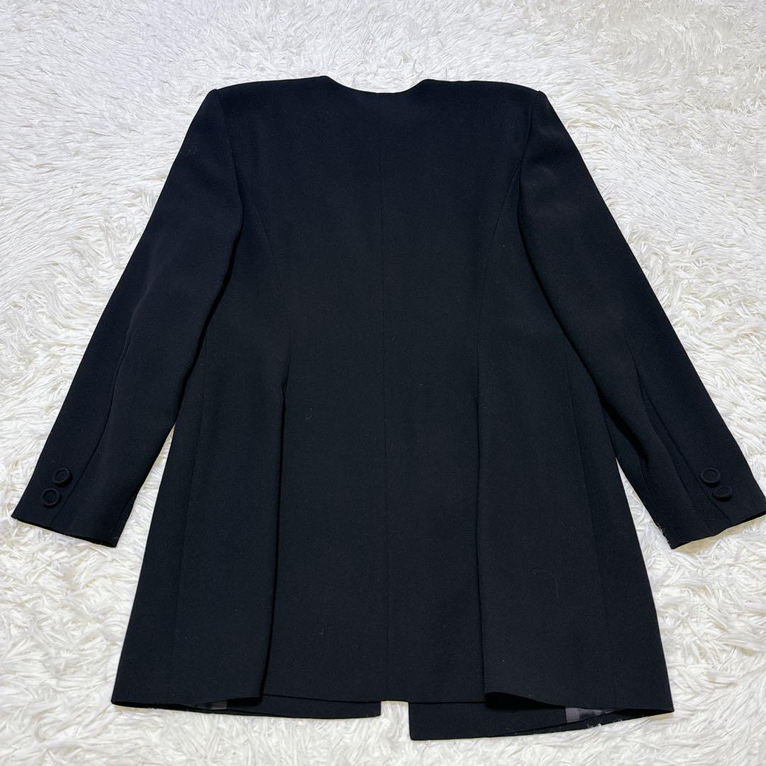 東京ソワール ノーカラーセットアップ　ブラックスーツ 3点セット　冠婚葬祭　礼服