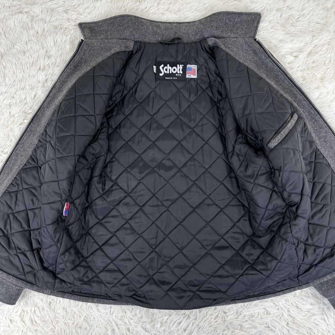 専用 良品｜ SCHOTT ジャケット ウール 肉厚 キルティング 42