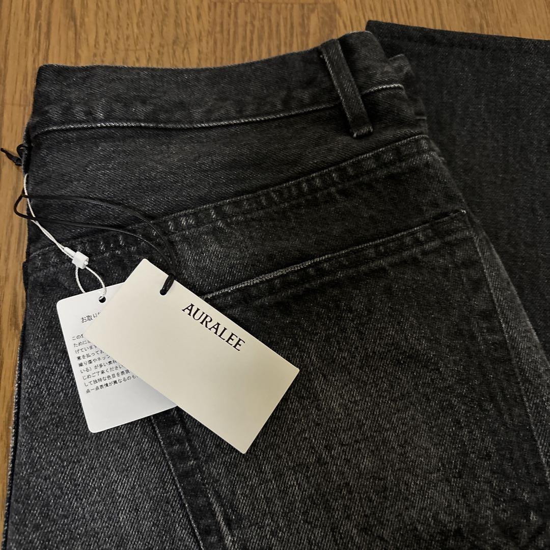 オーラリーSELVEDGE FADED HEAVY DENIM PANTS