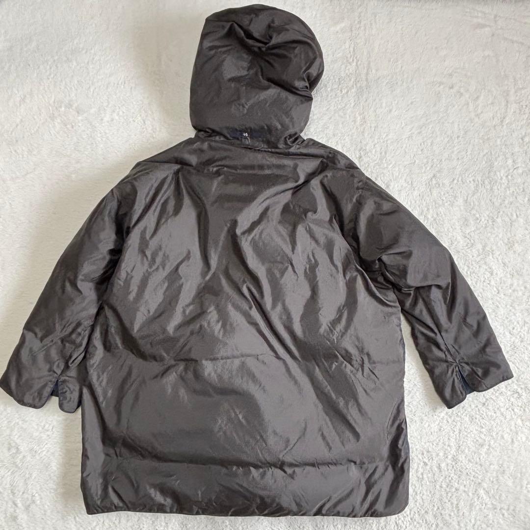 45R リバーシブル ナイロンダウンコート ブルー/ブラウン　サイズ2 （M）