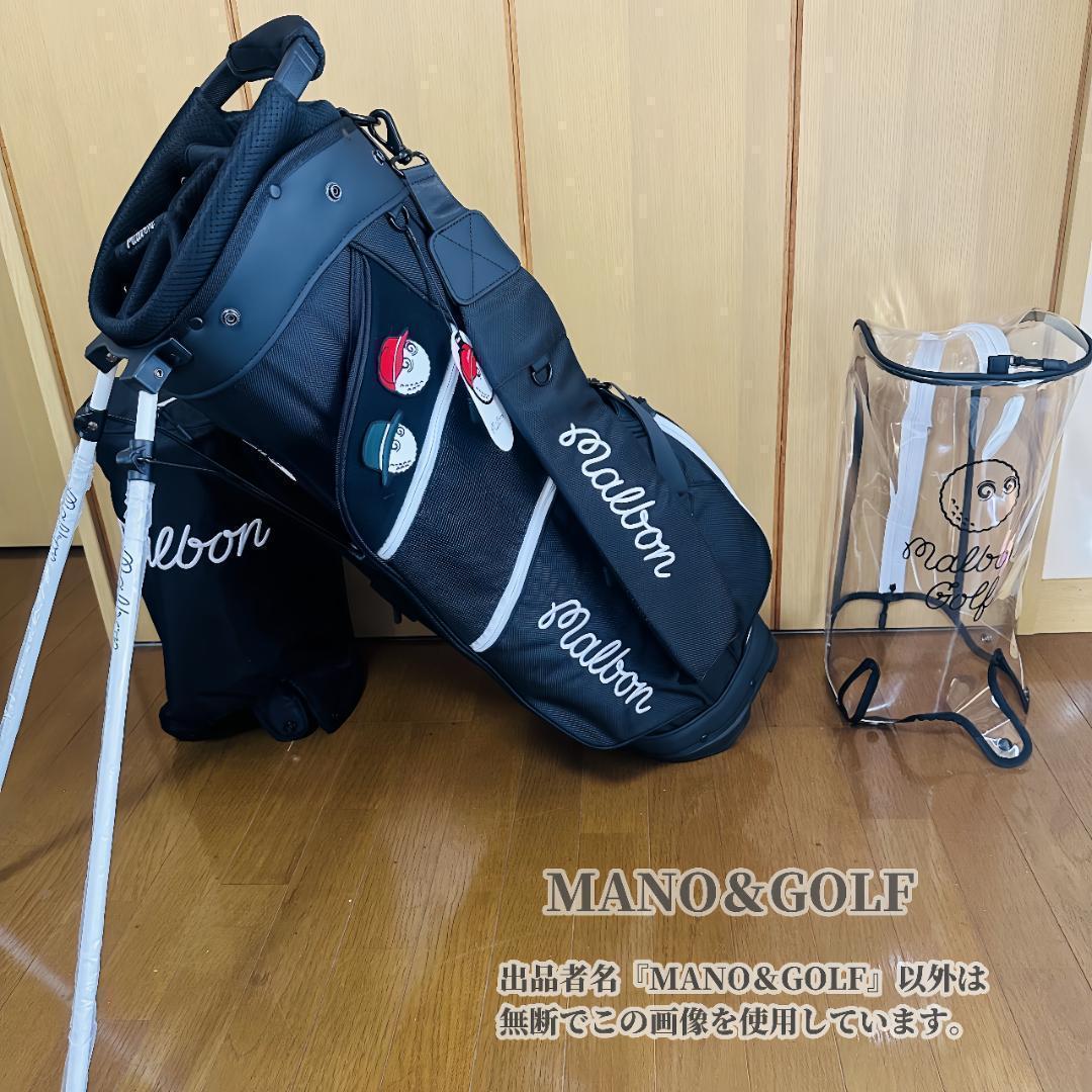 即日発送 マルボンゴルフ キャディバッグ Malbon Golf バック 黒HH