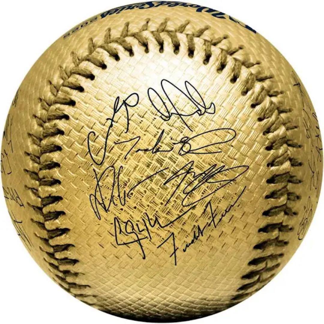 ドジャース 2025 ワールドチャンピオン ボール ゴールド 全選手サイン