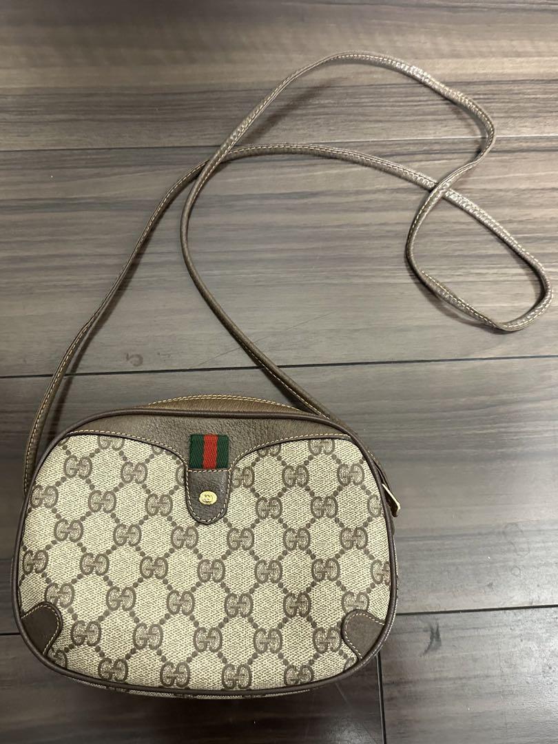 オールドグッチ　ポシェット　ショルダーバッグ　GGスプリーム　シェリーライン