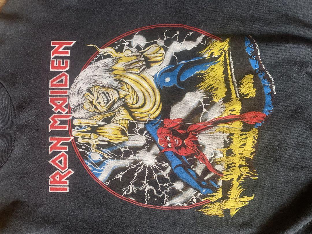 80s Iron Maiden 「魔力の刻印」ペイントスウェット(XL)