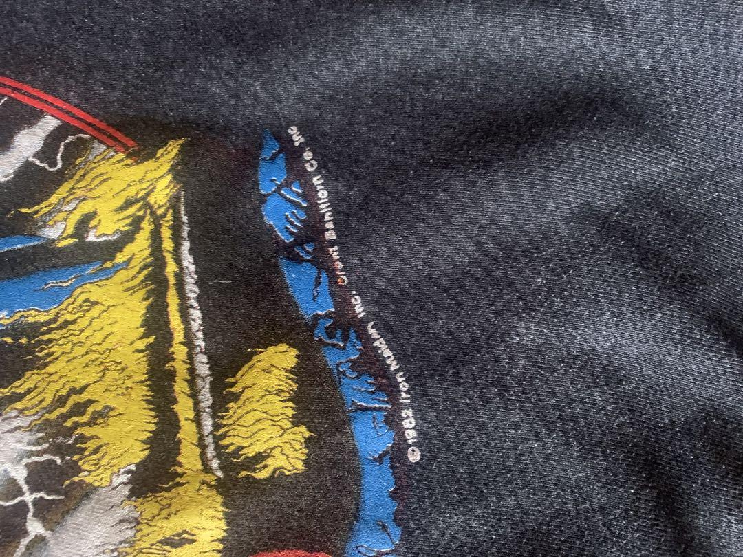 80s Iron Maiden 「魔力の刻印」ペイントスウェット(XL)