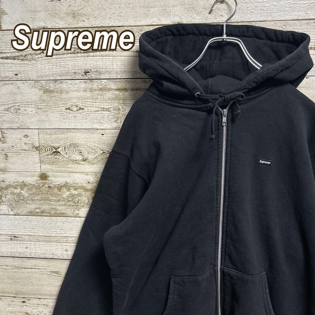 058 人気Lサイズ シュプリーム♤スモールボックスロゴ フルジップパーカーL SUPREME