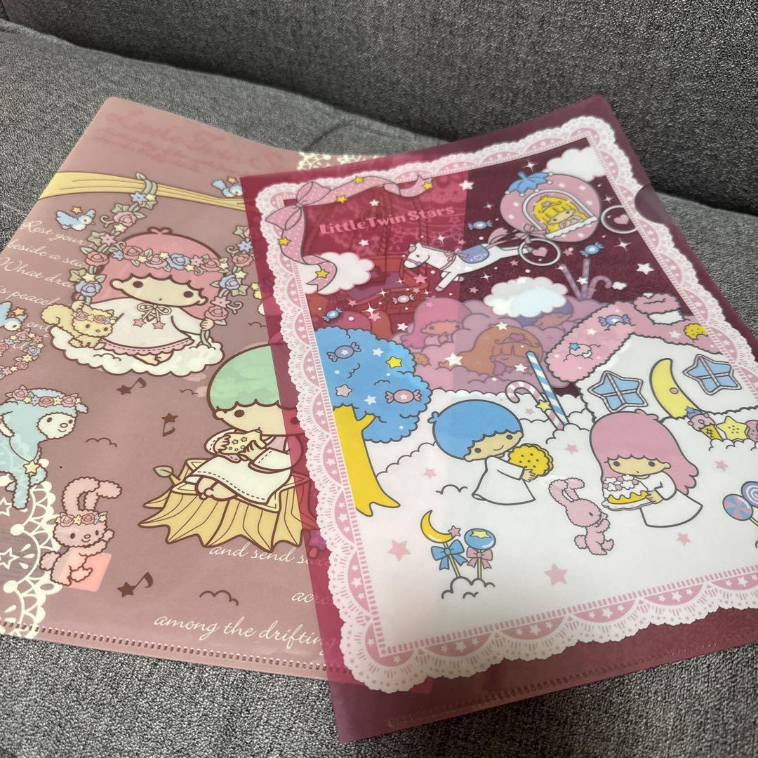 リトルツインスターズ クリアファイル ピンク MDS BtoB |#ショウワノート(国内販売のみ） ファイル A4クリア