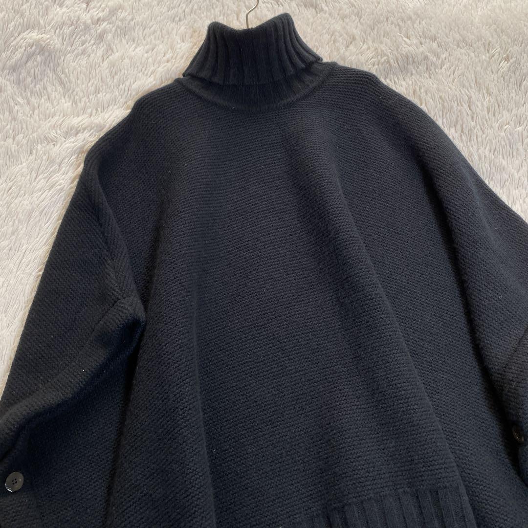 希少♡ Barbara Alan ウール ニットポンチョ 羽織り 厚手生地