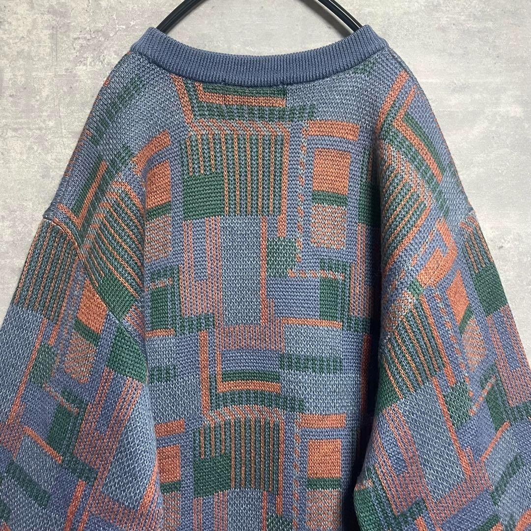 No.1394 VINTAGE ヴィンテージ 古着 ニット 総柄ニット 幾何学柄