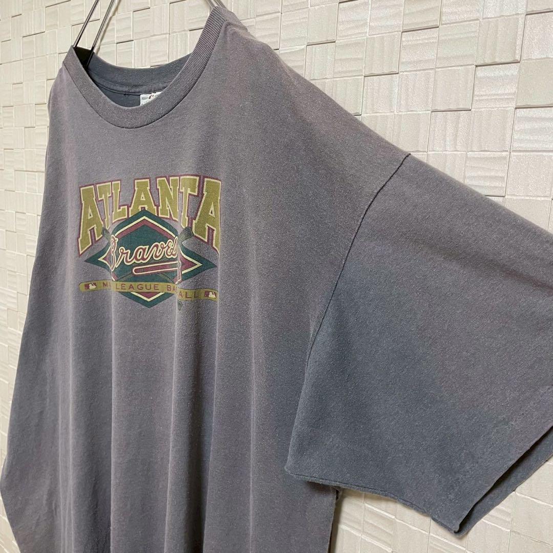 大人の上質  90s】USA製 MLB アトランタブレーブス Tシャツ シングルステッチ 記念グッズ