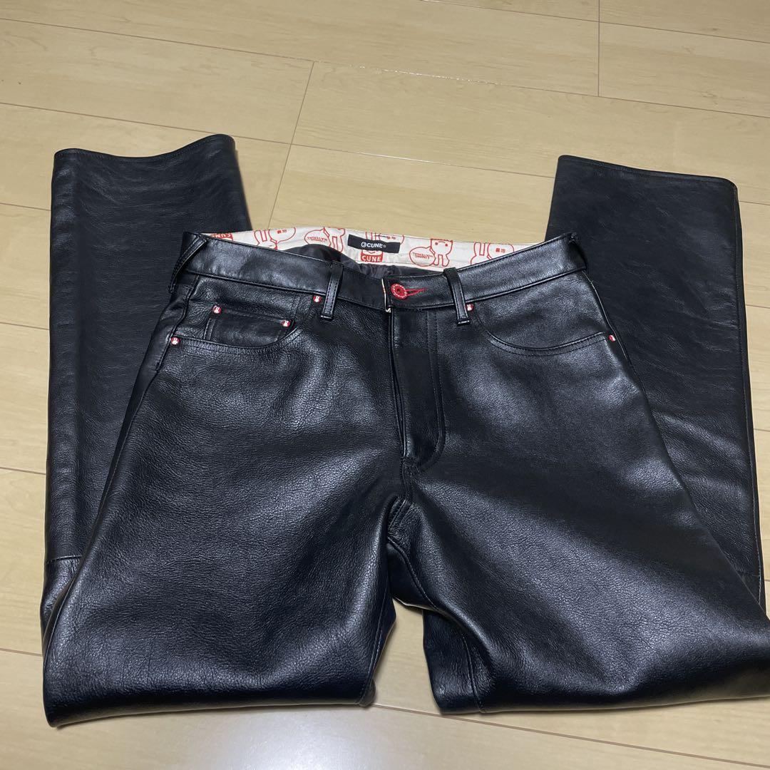 CUNE　キューン　きゅーん　レザーパンツ　革パンツ　革パン　レザー　革