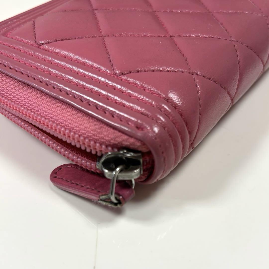 CHANEL ボーイシャネル　長財布　ピンク