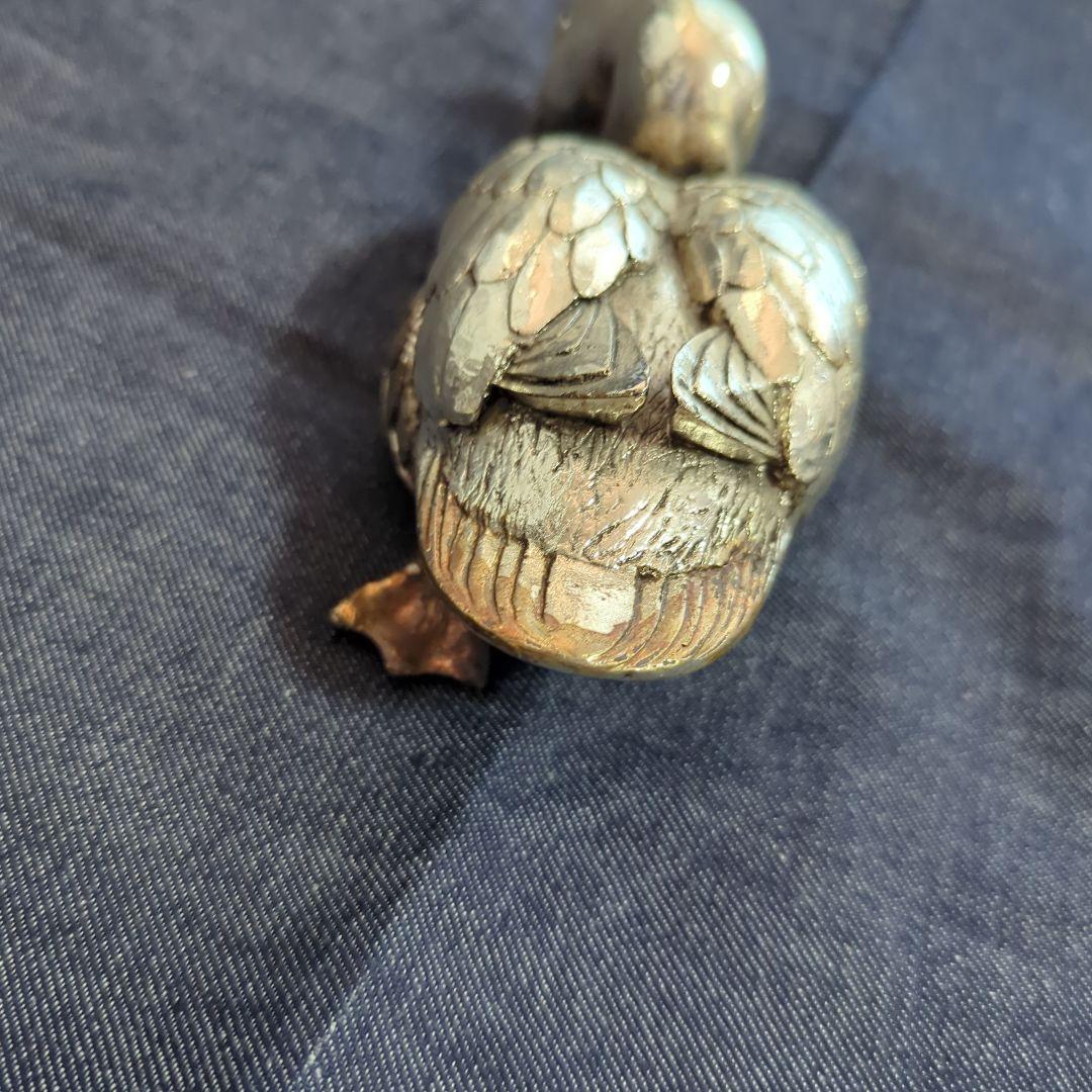 R.ARGENT 洋銀製シルバーアヒルの置物2匹 Italy製 R.ARGENT 洋銀製シルバーアヒルの置物2匹 Italy製