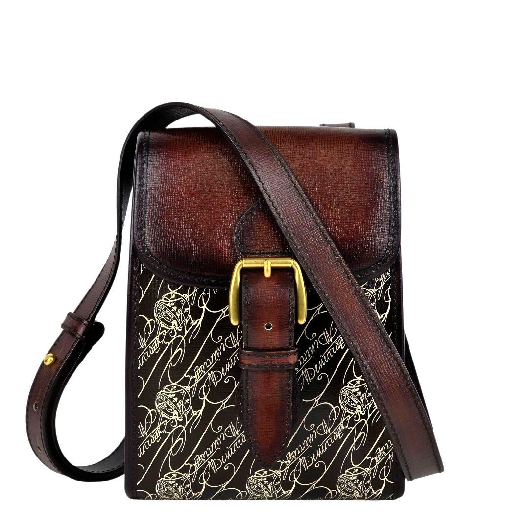 新品 ベルルッティ ショルダー バッグ ブルス トワル マルブフ 美品 ベルルッティ ブルス トワル マルブフ メッセンジャー ショルダー