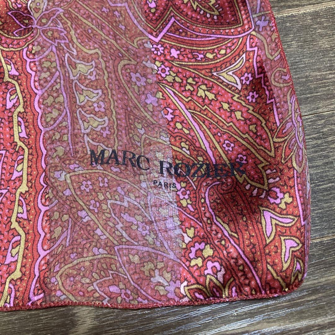 新品＊MARC ROZIER マークロジェ 大判 シルクスカーフ イエロー