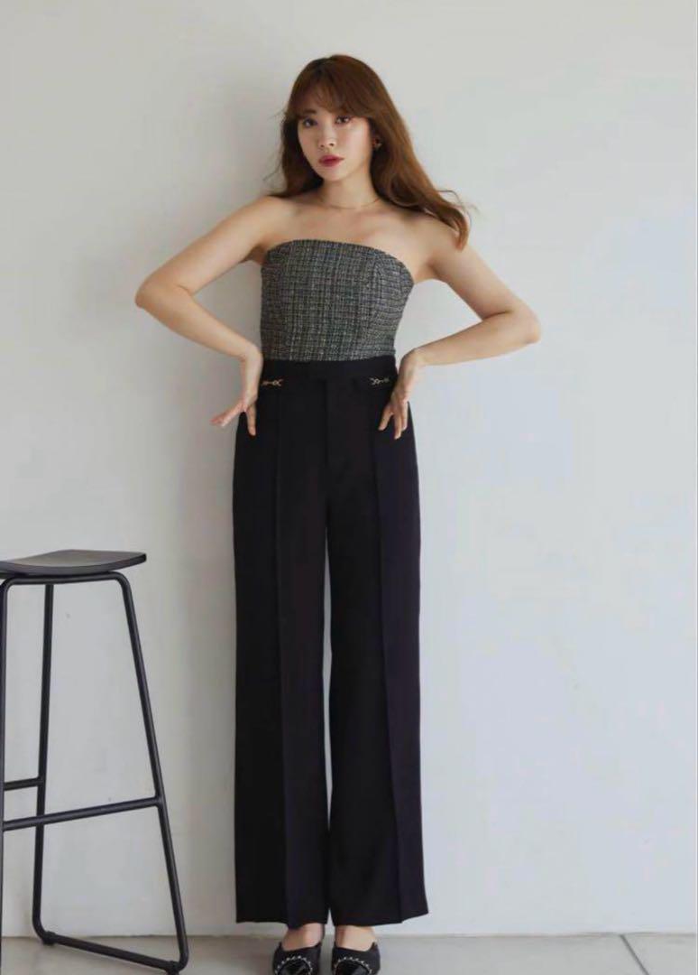 トップス herlipto summer tweed peplam top