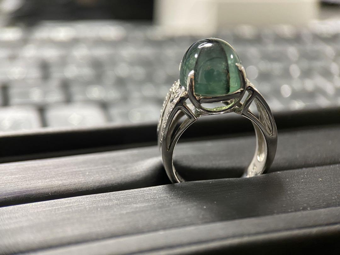 【希少石】【鑑別書】大粒10.35ct！トラピッチェエメラルド　ダイヤ　リング