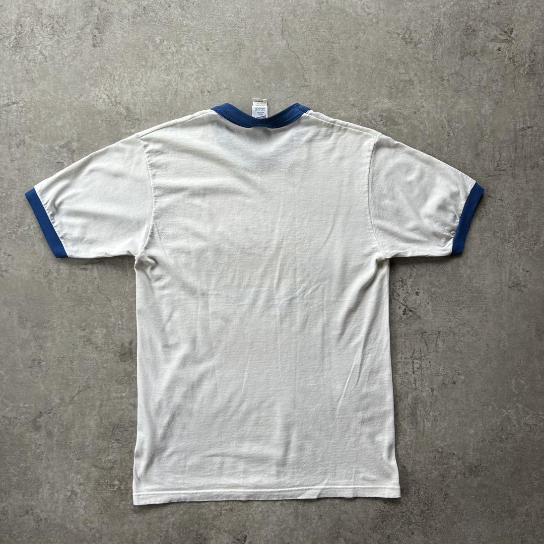80s90s soffe リンガーtシャツ USA製 ホワイト×ブルー M - メルカリ