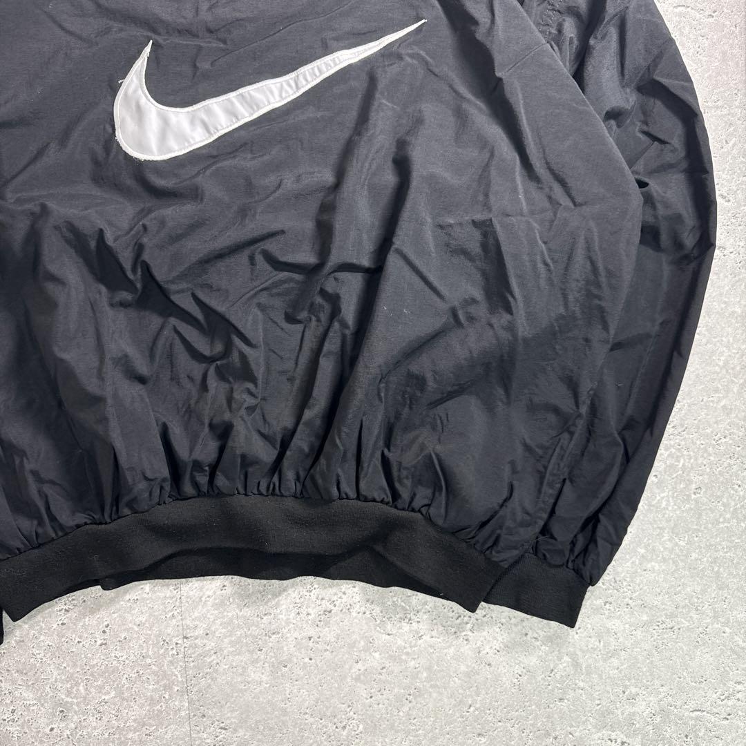 希少】NIKE 90s ナイロン プルオーバー 銀タグ ビックロゴ ブラック 希少】NIKE 90s ナイロン プルオーバー 銀タグ ビックロゴ ブラック
