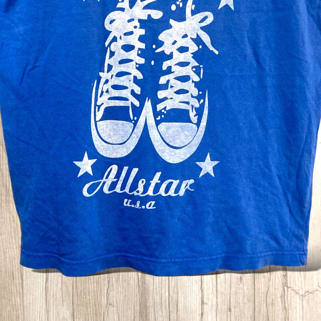 converse コンバース タンクトップ ノースリーブシャツ 青 M 可愛い 画像7