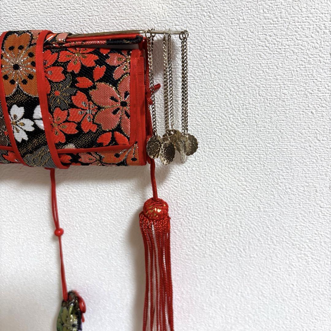 七歳祝い着　正絹着物、飾り帯、ほか小物一式
