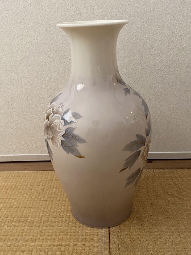 ノリタケ スタジオコレクション 高さ 36cm 白牡丹 花瓶 金彩 特大