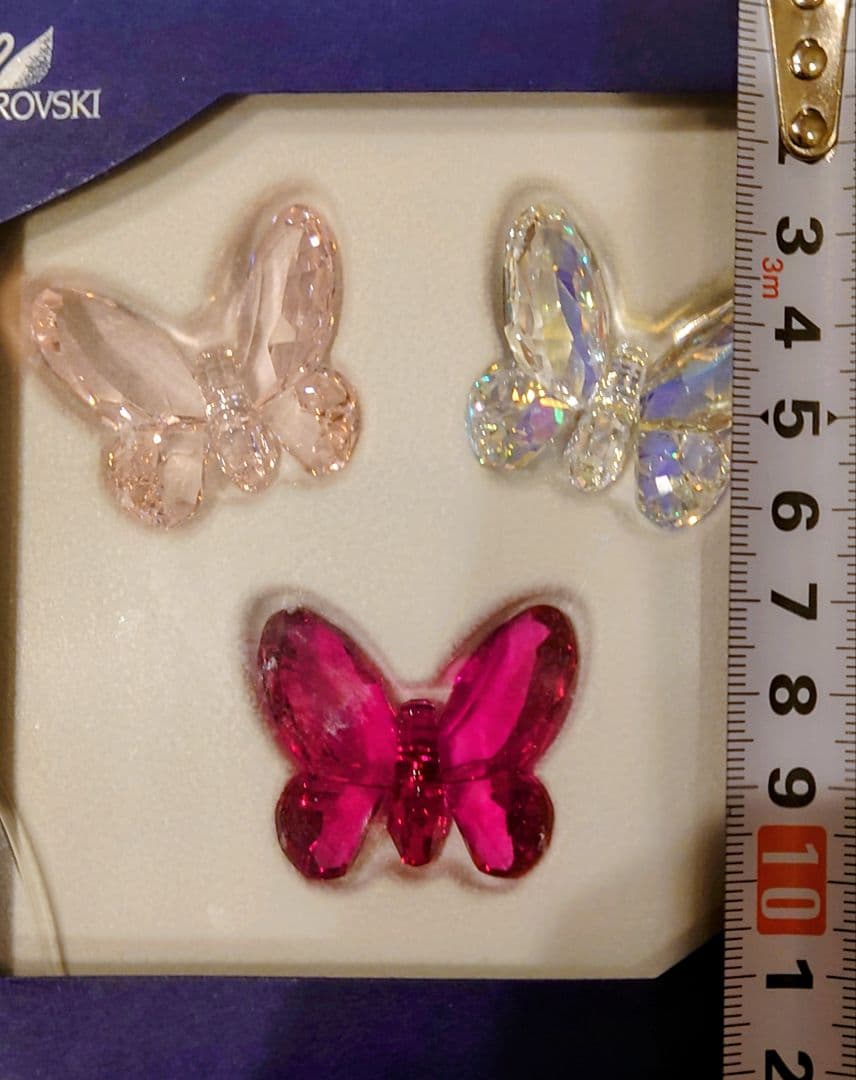 SWAROVSKI スワロフスキー オブジェ 3点 クリスタル 蝶 超Swarovski NEXPOTALLINN_EU