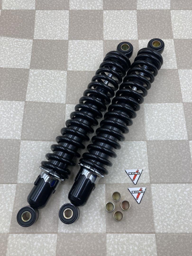 当時の旧車用 細巻き345mm 黒色 コニータイプ リアサス KONI 送料込み