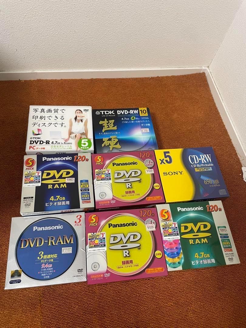 Panasonic DVD-RAM 録画用 DVD-RW 纏め新品、♥