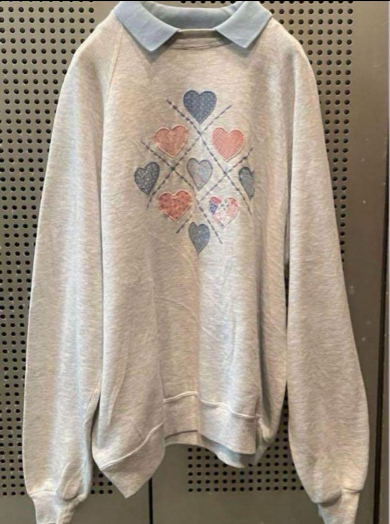 古着　ヴィンテージ　sweat スウェット　トレーナー　ファンシー　ハート