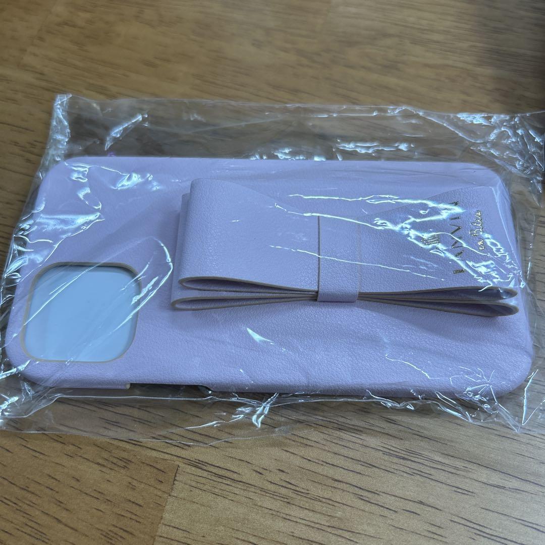 【新品未使用 】LAVIN en Blueピンク リボン付き iPhoneケース