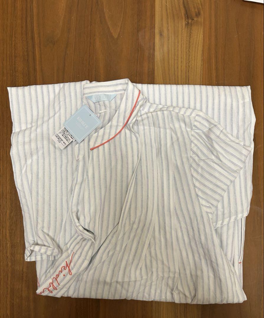 KID BLUE ストライプ ルームウェア Mサイズ　プレゼント袋付き