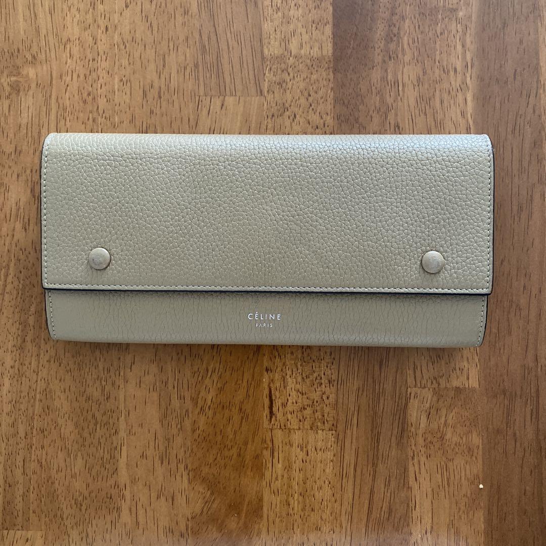 ミルミル　CÉLINE ベージュ レザー 長財布