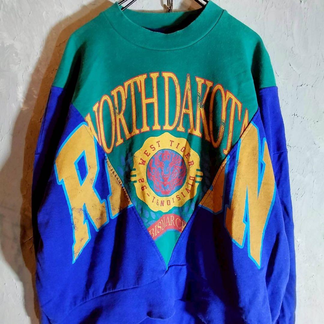 ドッキングスウェット　90s スウェット　トレーナー　クレイジーパターン　M