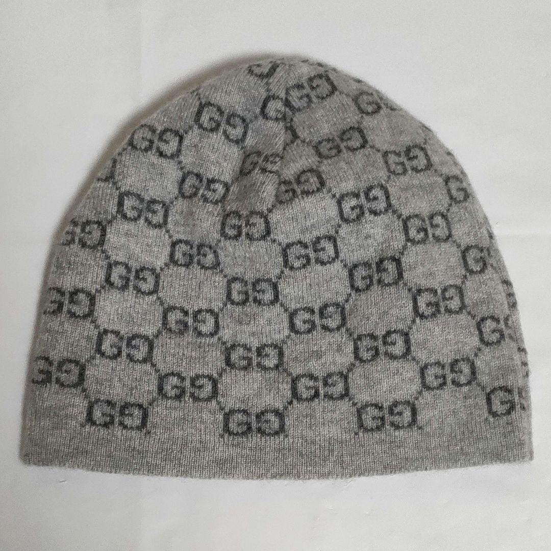 GUCCI グッチ ニット帽 GG柄 カシミヤ