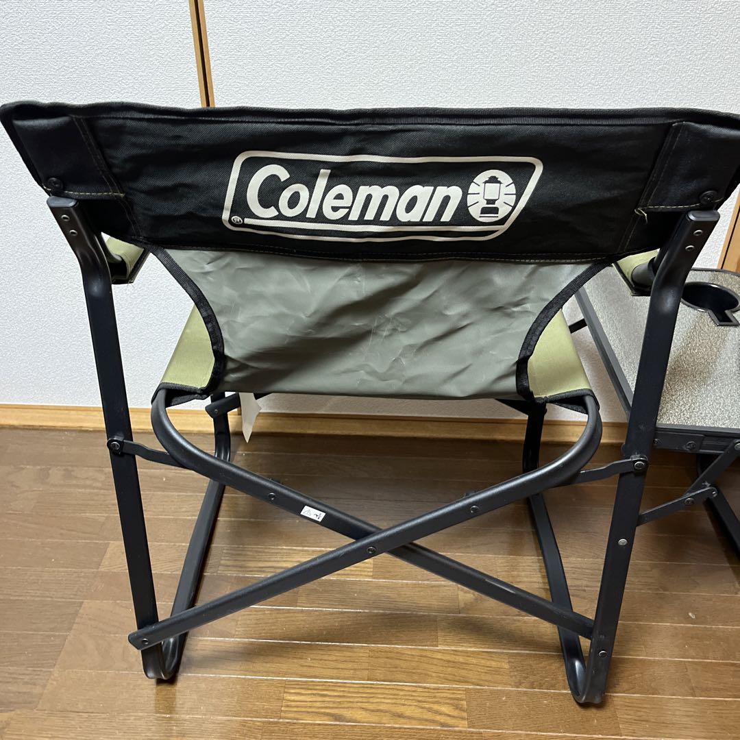 【2脚セット】コールマン　Coleman サイドデーブル付きデッキチェア