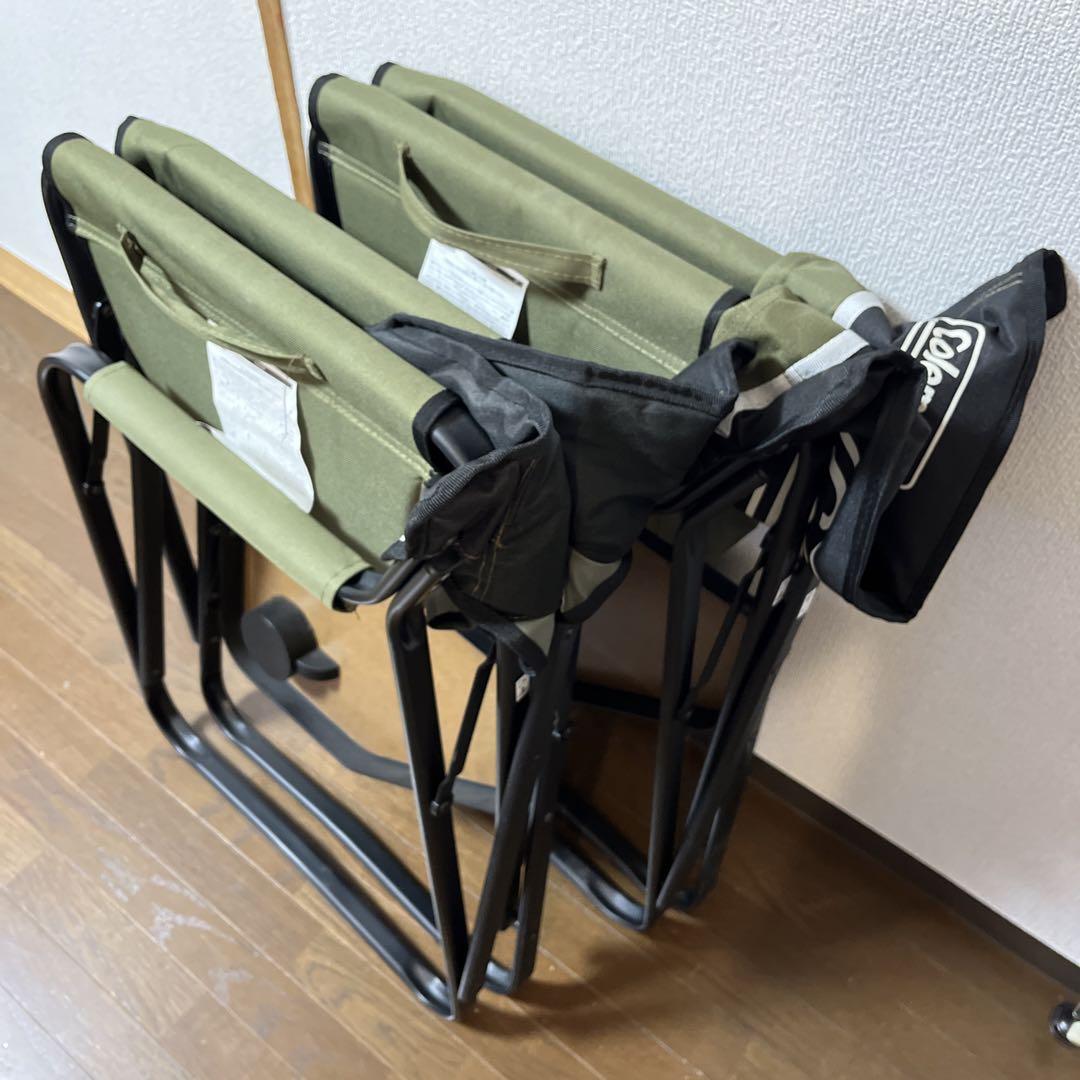 【2脚セット】コールマン　Coleman サイドデーブル付きデッキチェア
