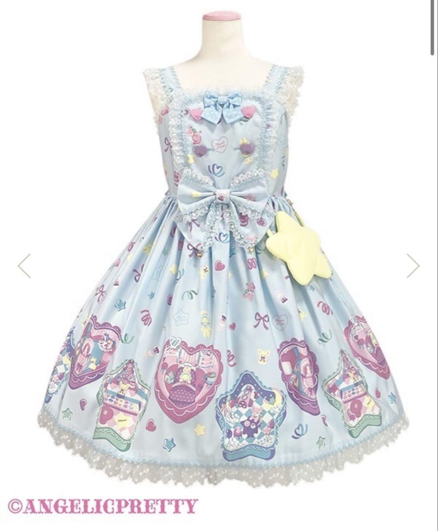 Angelic Pretty Compact Toysジャンパースカートサックス - メルカリ