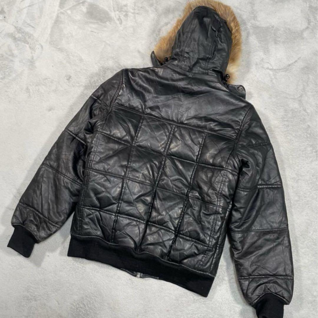 【美品】　Schott ショット 本革 ダウン　レザー　アウター ジャケット