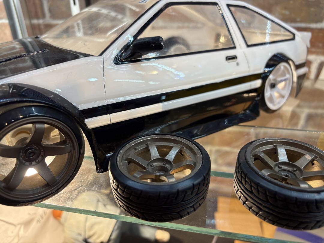 AE86 トレノ　ラジコンボディ　1/10 ホイール付き　ホイール6個