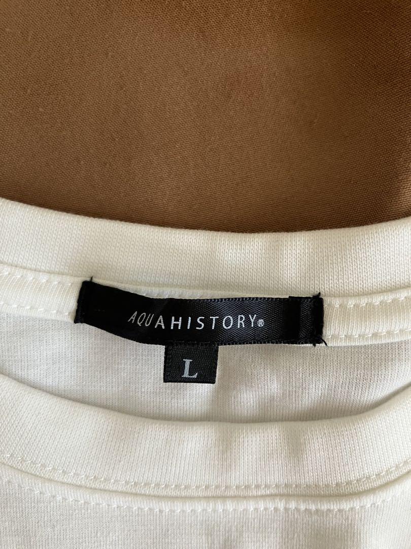 確認用　AQUA HISTORY ホワイト長袖Tシャツ Lサイズ