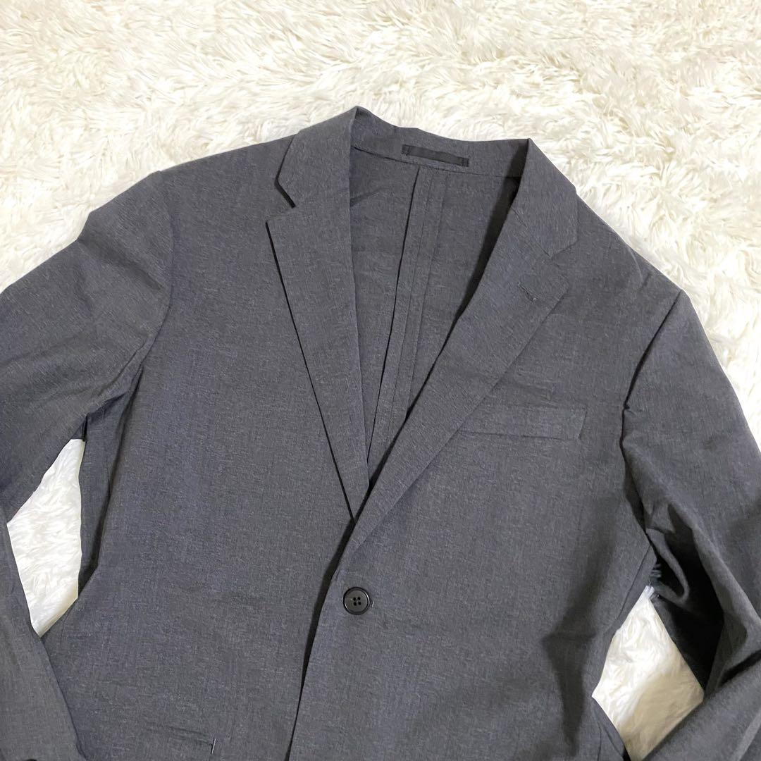 UNIQLO　ユニクロ　感動ジャケット　パンツ　スーツ　セットアップ　グレー　M