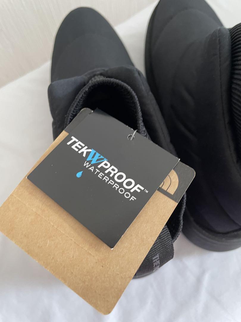 新品|ザノースフェイス黒W NUPTSE BOOTIE WP KNIT MINI