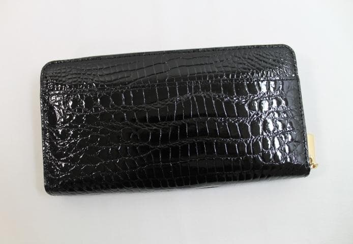 クロコダイル 財布 長財布 本物 シャイニング加工 ラウンド ブラック 黒 クロコダイル 財布 長財布 本物 シャイニング加工 ラウンド ブラック 黒