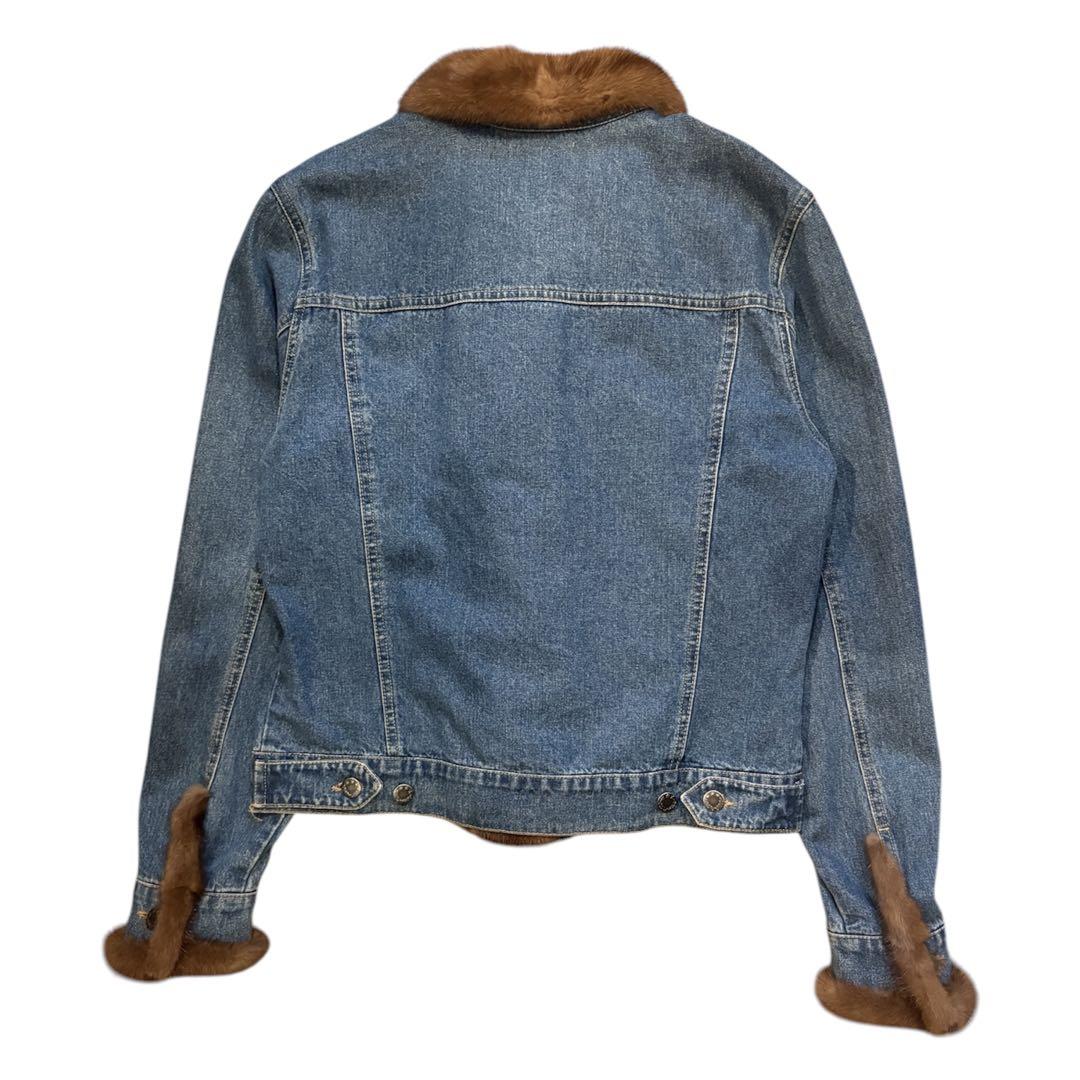 Max Mara ファーデニムジャケット コットン100%
