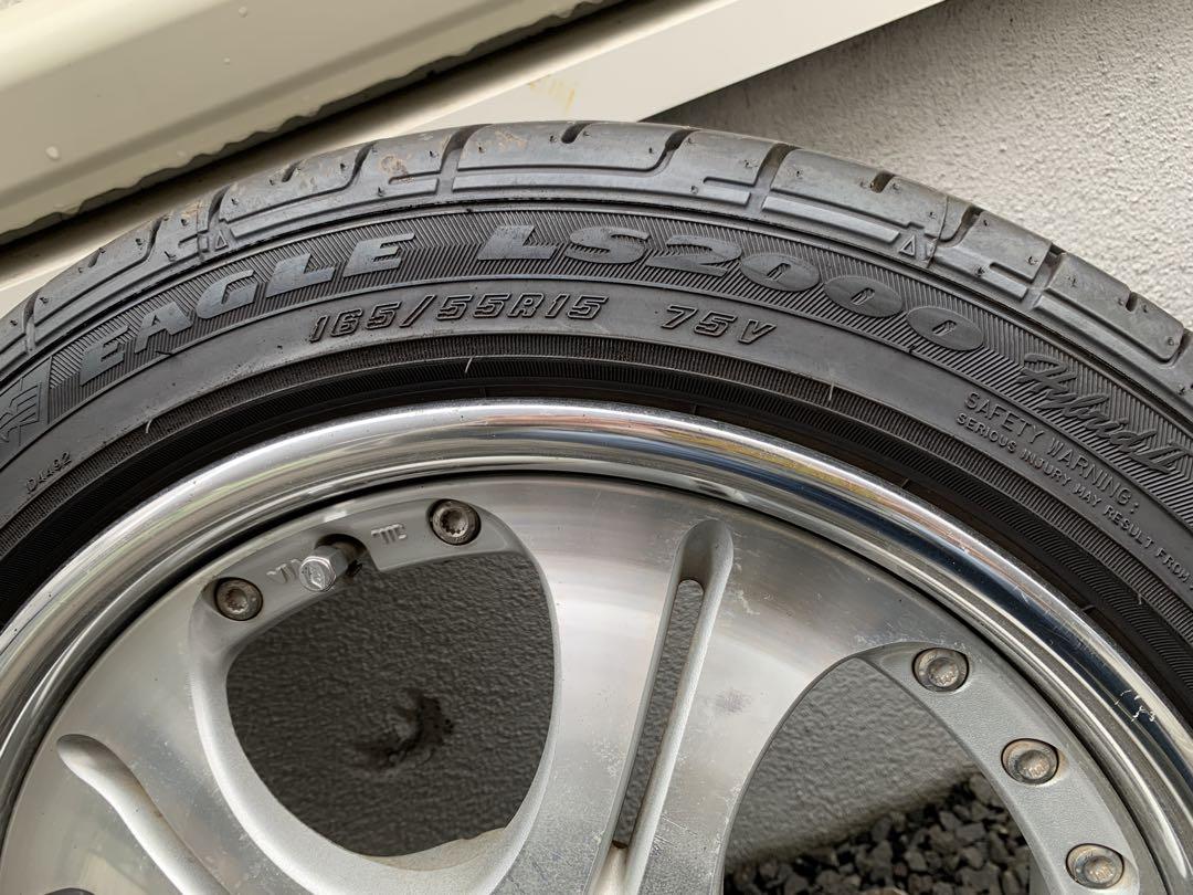 バリ山2024年製夏タイヤ付　165/55R15 WORK ユーロライン　②
