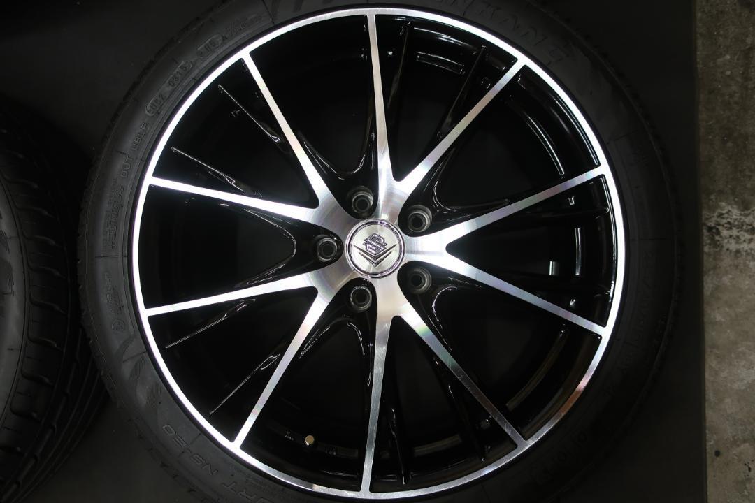 激安 良好 シュタイナー ブラポリ 19×8J+45 バリ溝 245/40R19