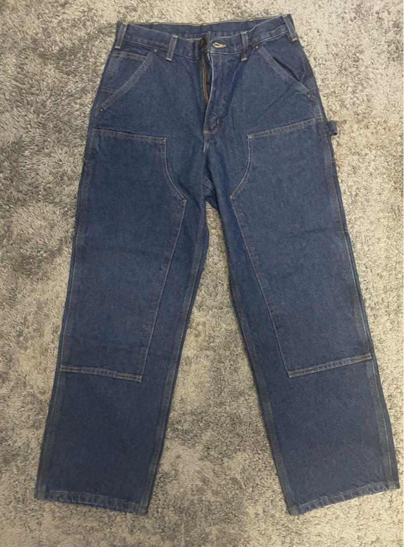 90s carhartt B73 DST カーハート　ダブルニー　デニムパンツ