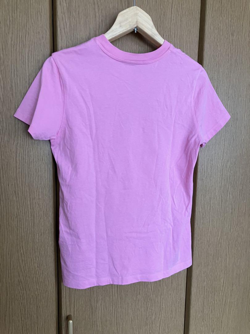 MONCLER ピンク ロゴ Tシャツ